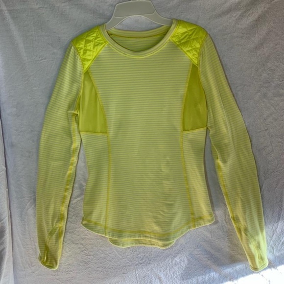 lululemon athletica Tops - Lululemon Yellow Ice Queen Long Sleeve